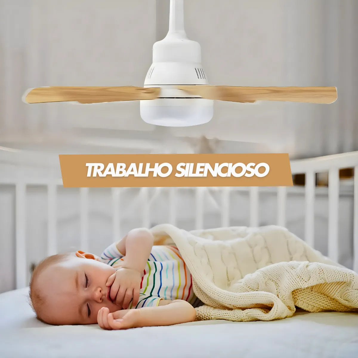 Luminária Ventilador Teto com Controle Remoto - 5 Pétalas