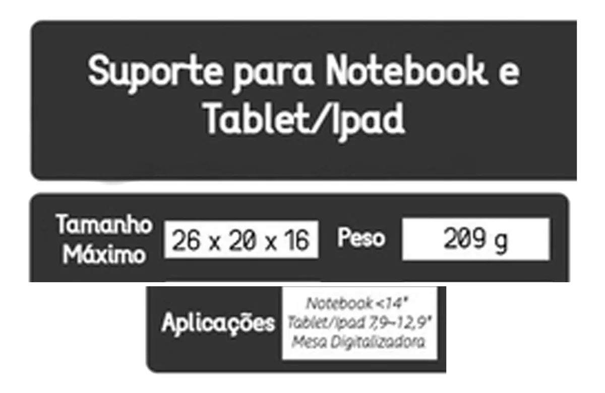 Suporte Multiuso para Notebook Tablet Celular Livro