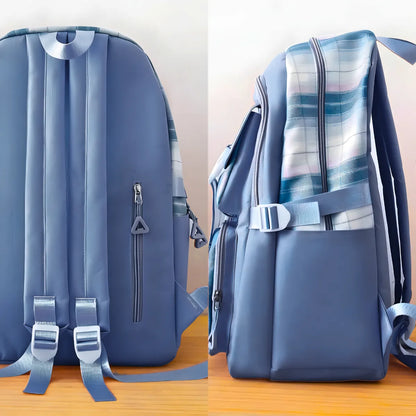 Conjunto Completo de Mochila e Acessório - Azul